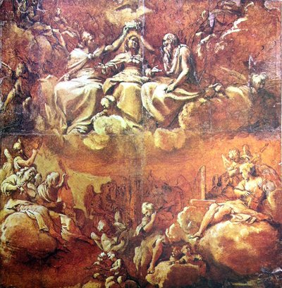 Studium koronacji dziewicy - Annibale Carracci autorstwa Annibale Carracci