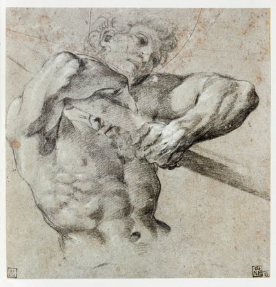 Studium męskiej postaci ... autorstwa Annibale Carracci