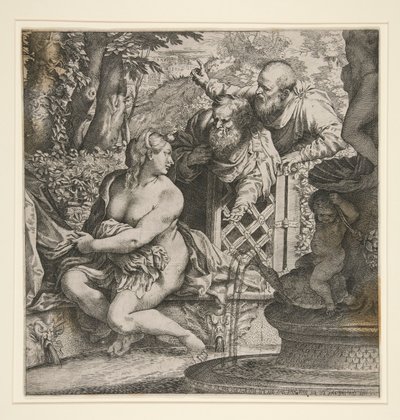 Susannah i starsi autorstwa Annibale Carracci