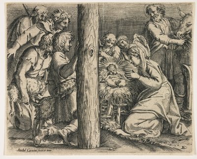 Adoracja pasterzy, ok. godz. 1606 autorstwa Annibale Carracci