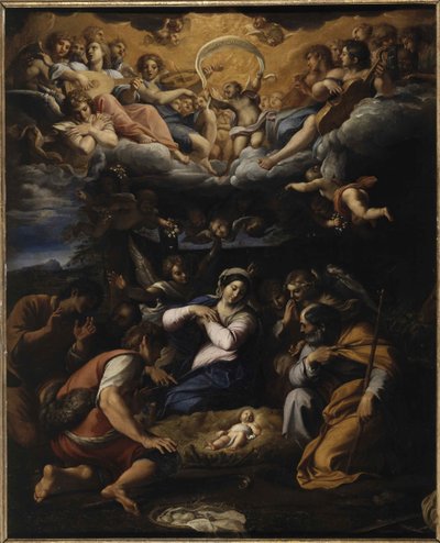 Adoracja pasterzy ok. godz. 1597. autorstwa Annibale Carracci