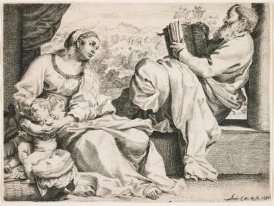 Święta Rodzina ze świętym Janem Chrzcicielem autorstwa Annibale Carracci