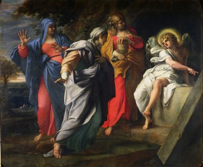 Święte kobiety przy grobie Chrystusa, ok. 1597-8 autorstwa Annibale Carracci