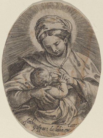 Madonna karmiąca Dzieciątko Jezus autorstwa Annibale Carracci