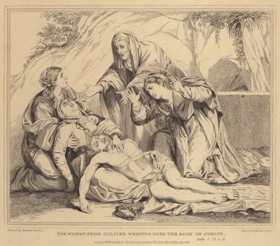 Niewiasty z Galilei opłakują Ciało Chrystusa, Łukasza autorstwa Annibale Carracci