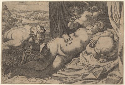 Wenus i Satyr autorstwa Annibale Carracci