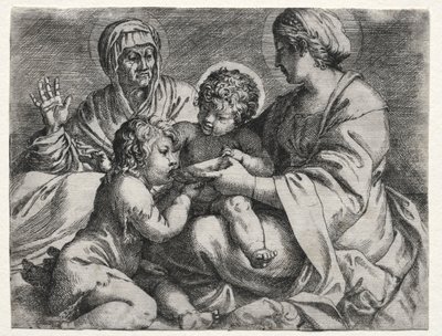 Dziewica z miską, 1606. autorstwa Annibale Carracci