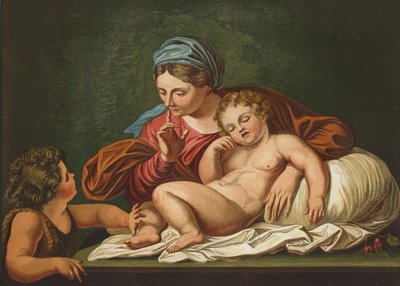 Dziewica, Dzieciątko Zbawiciel i św. Jan autorstwa Annibale after Carracci