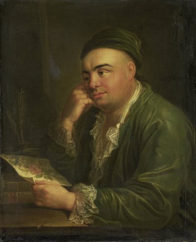 Mężczyzna z rysunkiem kwiatów, tzw. Portret Jacoba Feitamy Jr, kupca w Amsterdamie autorstwa Anonymous