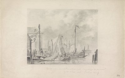 Przybycie uchodźców do Amsterdamu przed powodzią, 1825 autorstwa Anonymous