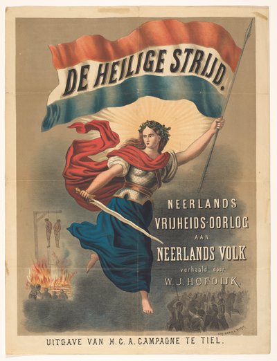 Plakat do Świętej bitwy Willema Jacobszoona Hofdijk autorstwa Anonymous