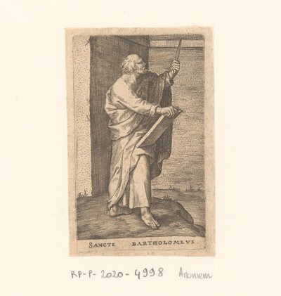 Apostoł Bartłomiej Sancte Bartholomew (tytuł na obiekcie) Apostołowie (tytuł serii) autorstwa Anonymous