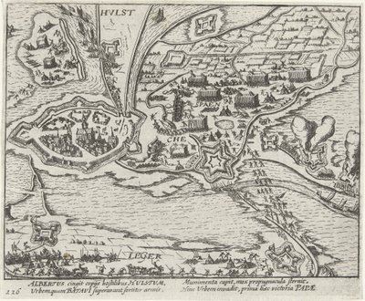 Oblężenie Hulst przez arcyksięcia Albrechta, 1596 autorstwa Anonymous