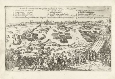 Beleg van Valenciennes, 1567 Oblężenie Valenceny pod wodzą księżnej Parmy Margarity. 1567 (tytuł na obiekcie) autorstwa Anonymous