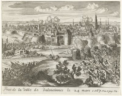 Beleg van Valenciennes, 1567 Zdobycie miasta Valenciennes w dniu 24 marca 1567 (tytuł na obiekcie) autorstwa Anonymous