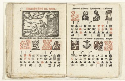 Strony z prognozą na listopad 1712 r. autorstwa Anonymous