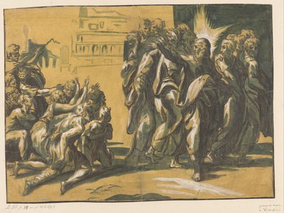 Chrystus uzdrawia trędowatych autorstwa Anonymous