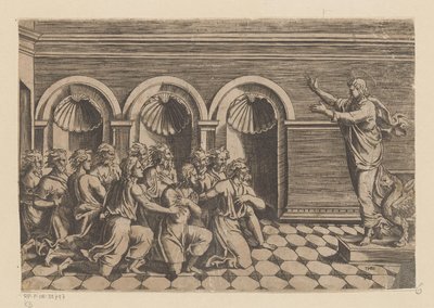 Chrystus zwraca się do apostołów autorstwa Anonymous