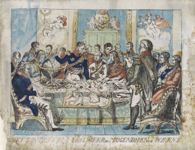 Kongres Wiedeński, 1815 Kongres alianckich Mogendhen w Wiedniu (tytuł na obiekcie) autorstwa Anonymous