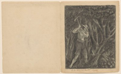Coolen zaczyna wycinać las w Ngoro, ok. 1820-1850 autorstwa Anonymous