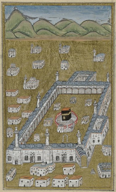 Kaaba, widok z lotu ptaka autorstwa Anonymous