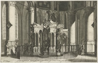 Grób Wilhelma Orańskiego, 1623 Tombe ofte Begraefplaets der Princen van Orange (tytuł na obiekcie) autorstwa Anonymous