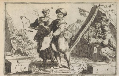 Dzielni Batawowie, 1673 Dzielni Bataviers / Le vaillans Bataviers (tytuł na obiekcie) autorstwa Anonymous