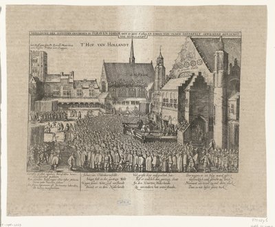 Ścięcie Johana van Oldenbarnevelta, 1619 Abbildung der Iustitien Geschehen in s