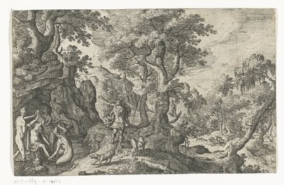 Diana i Akteon Pejzaże ze scenami mitologicznymi i biblijnymi (tytuł serii) autorstwa Anonymous