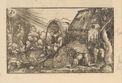 Diogenes w beczce i dwóch młodych mężczyzn w koronie autorstwa Anonymous
