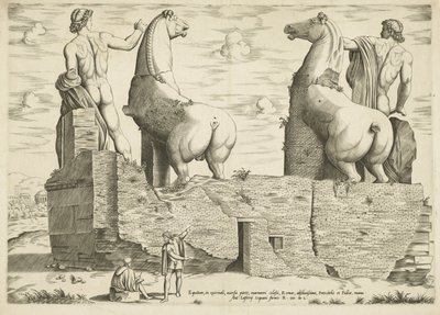 Dioscuren, van achteren gezien Mirror of Roman Magnificence (tytuł serii) autorstwa Anonymous