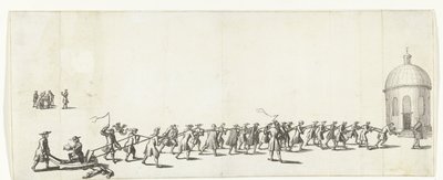 Dominicus na taczce do kościoła luterańskiego Ronde, 1683-1684 autorstwa Anonymous