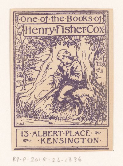 Ekslibris van Henry Fisher Cox autorstwa Anonymous