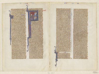 Fragment Biblii, Księga Królów, rozdział 2: Dawid klęka przed Saulem autorstwa Anonymous