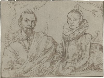 Frans Snijders i jego żona Margaretha de Vos autorstwa Anonymous