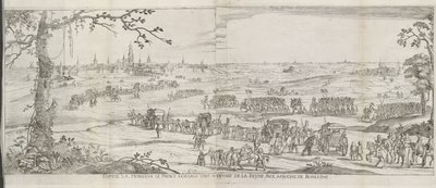 Frederik Hendrik komt Maria de Medici tegemoet, buiten