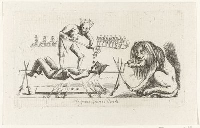 Generał Bertay na mierzei le Grand General BertAl (tytuł na obiekcie) Brabancka Rewolucja, 1787-1790 (tytuł serii) autorstwa Anonymous