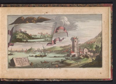 Widok Gaety, 1734 Wizerunek Gaety, podbitego przez Hiszpanów 6 sierpnia 1734 r. (tytuł na obiekcie) autorstwa Anonymous