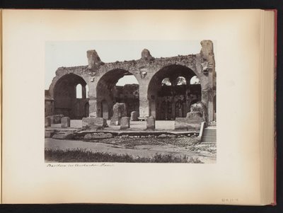Widok Bazyliki Maksencjusza na Forum Romanum w Rzymie, Włochy Bazylika Konstantyna. rom (tytuł na obiekcie) autorstwa Anonymous