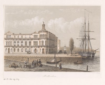 Widok na Royal Dutch Yachtclub w Rotterdamie autorstwa Anonymous
