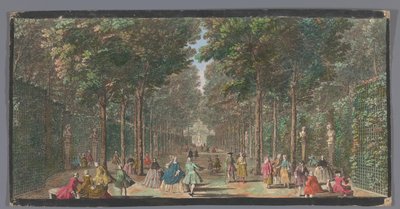 Gezicht op de Salle des Marronniers in de Tuin van Versailles Sala Kasztanowców (tytuł na obiekcie) autorstwa Anonymous