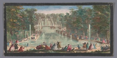 Widok na kaskady ogrodu Château de Saint-Cloud Veue de la cascade de St. Cloud (tytuł na obiekcie) autorstwa Anonymous