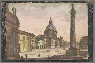 Widok na kościół Santa Maria di Loreto i Kolumnę Trajana w Rzymie autorstwa Anonymous