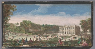 Widok na mały parter ogrodu Château de Marly Vue du Chateau de Marli du Cote du petit parterre (tytuł na obiekcie) autorstwa Anonymous