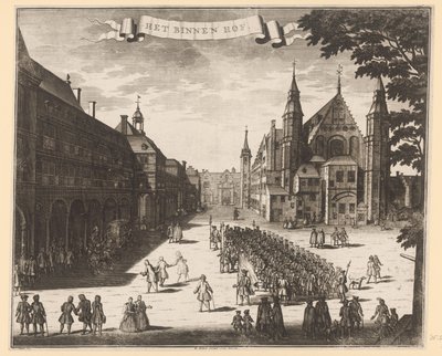 Widok na Binnenhof w Hadze Binnenhof (tytuł na obiekcie) autorstwa Anonymous