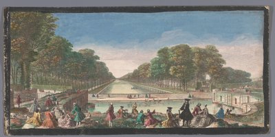 Widok na Canal Grande w ogrodzie Palais de Fontainebleau Veüe du Canal, Fontainebleau (tytuł na obiekcie) autorstwa Anonymous