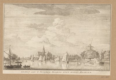 Widok na Noorder Spaarne w pobliżu Haarlem Gezigt aan 
