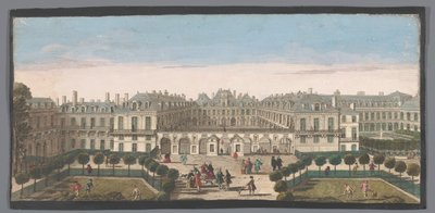 Widok na Palais Royal w Paryżu Vûë du Palais Royal (tytuł na obiekcie) autorstwa Anonymous