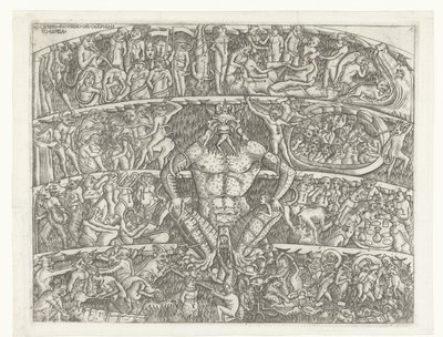 Piekło z Szatanem i kara grzeszników przez demony Questo el inferno del chapo santo di Pisa (tytuł na obiekcie) autorstwa Anonymous