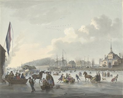 Lodowa zabawa dla Rotterdamu, ok. 1784 autorstwa Anonymous